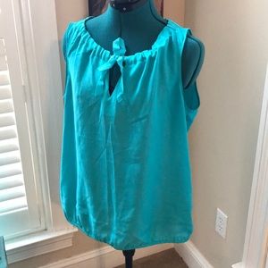 Beautiful blue sleeveless Loft blouse